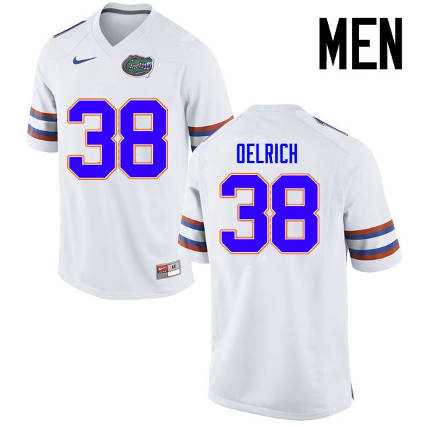 Florida Gators Men #38 Nick Oelrich College Football Jersey White